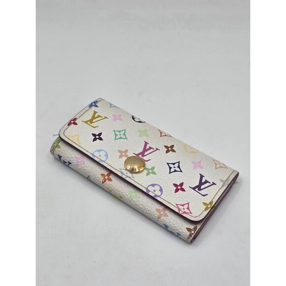 Louis Vuitton White Monogram Multicolore 4 Key Holder - Picture 4 of 16